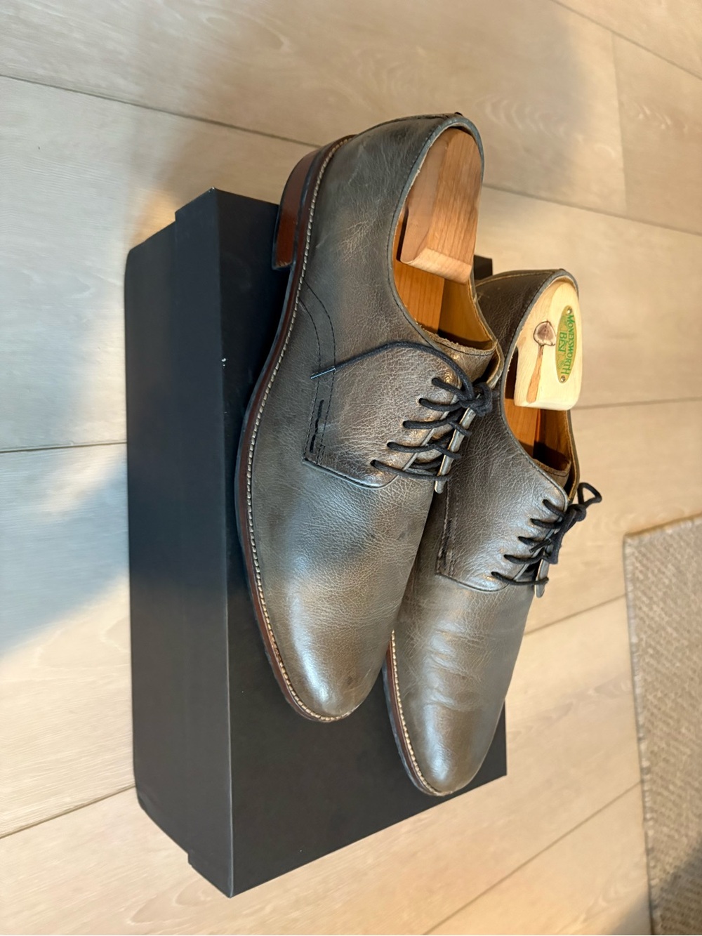 Cole Haan Men's Gray Leather Derby Shoes